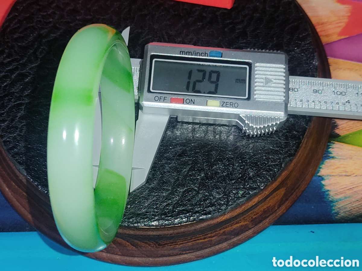 Joyeria: Pulsera de jade en su caja original,sin uso. - Foto 3