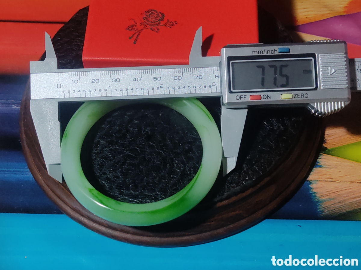 Joyeria: Pulsera de jade en su caja original,sin uso. - Foto 4