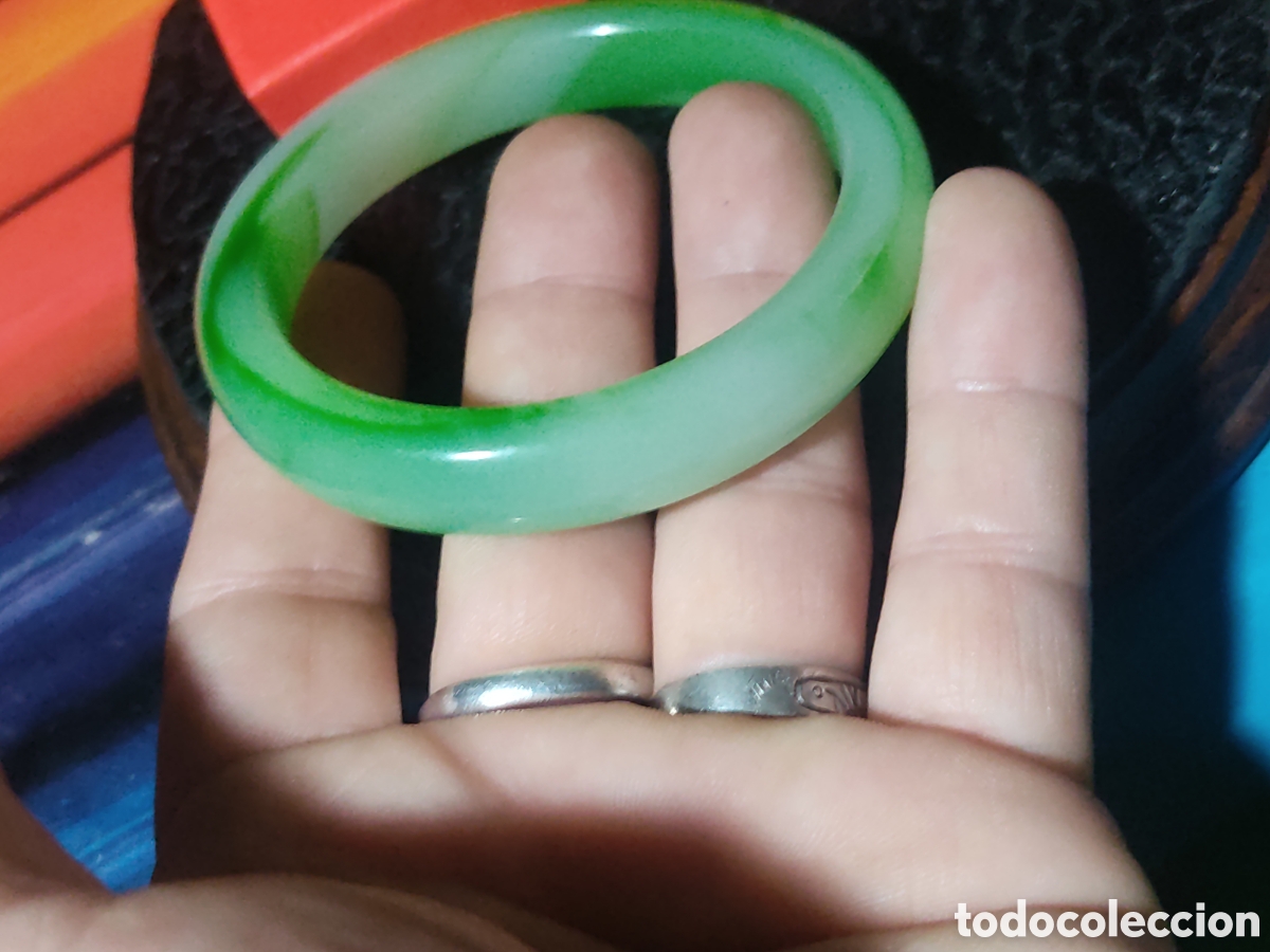 Joyeria: Pulsera de jade en su caja original,sin uso. - Foto 5