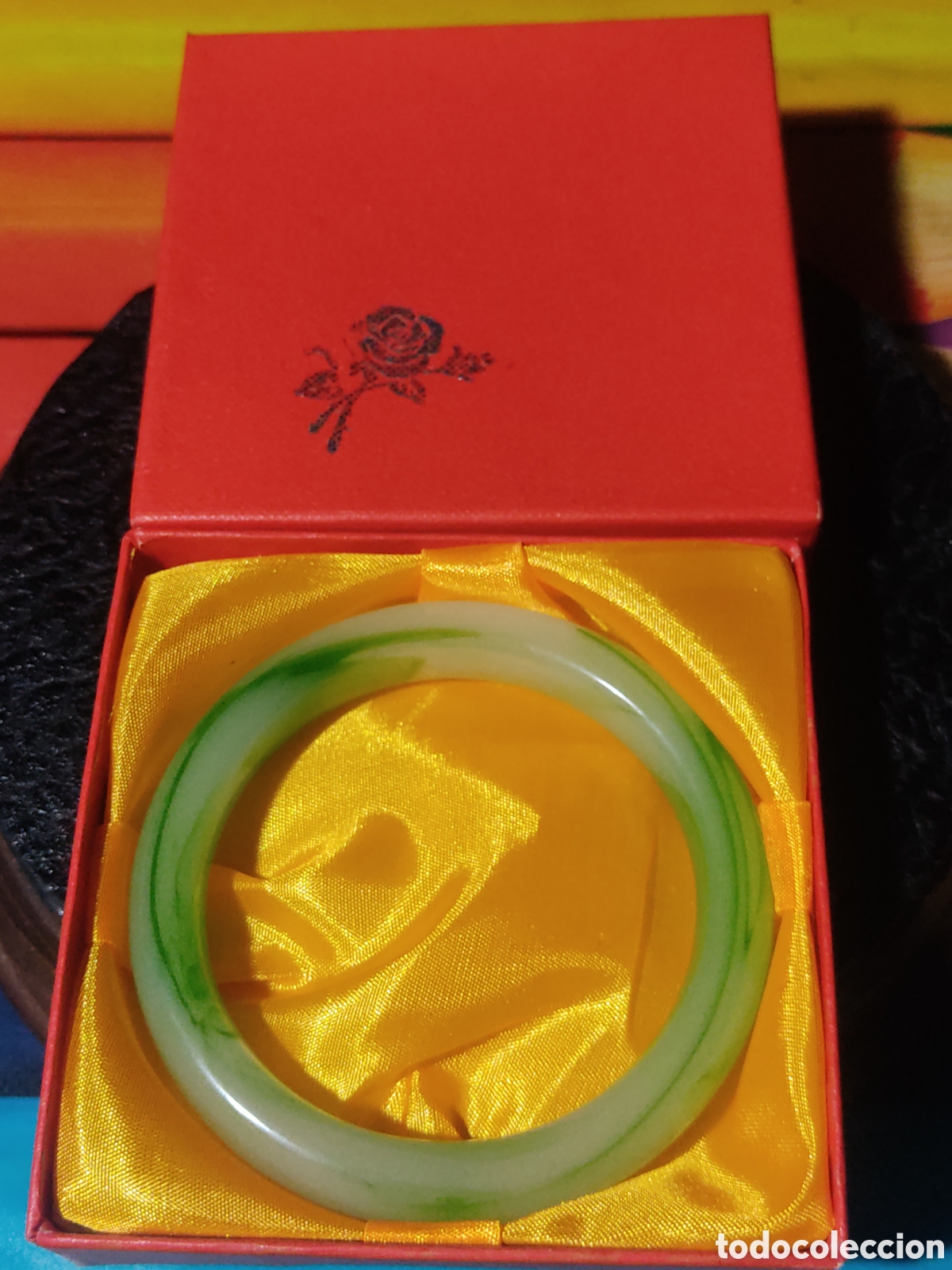 Joyeria: Pulsera de jade en su caja original,sin uso. - Foto 6