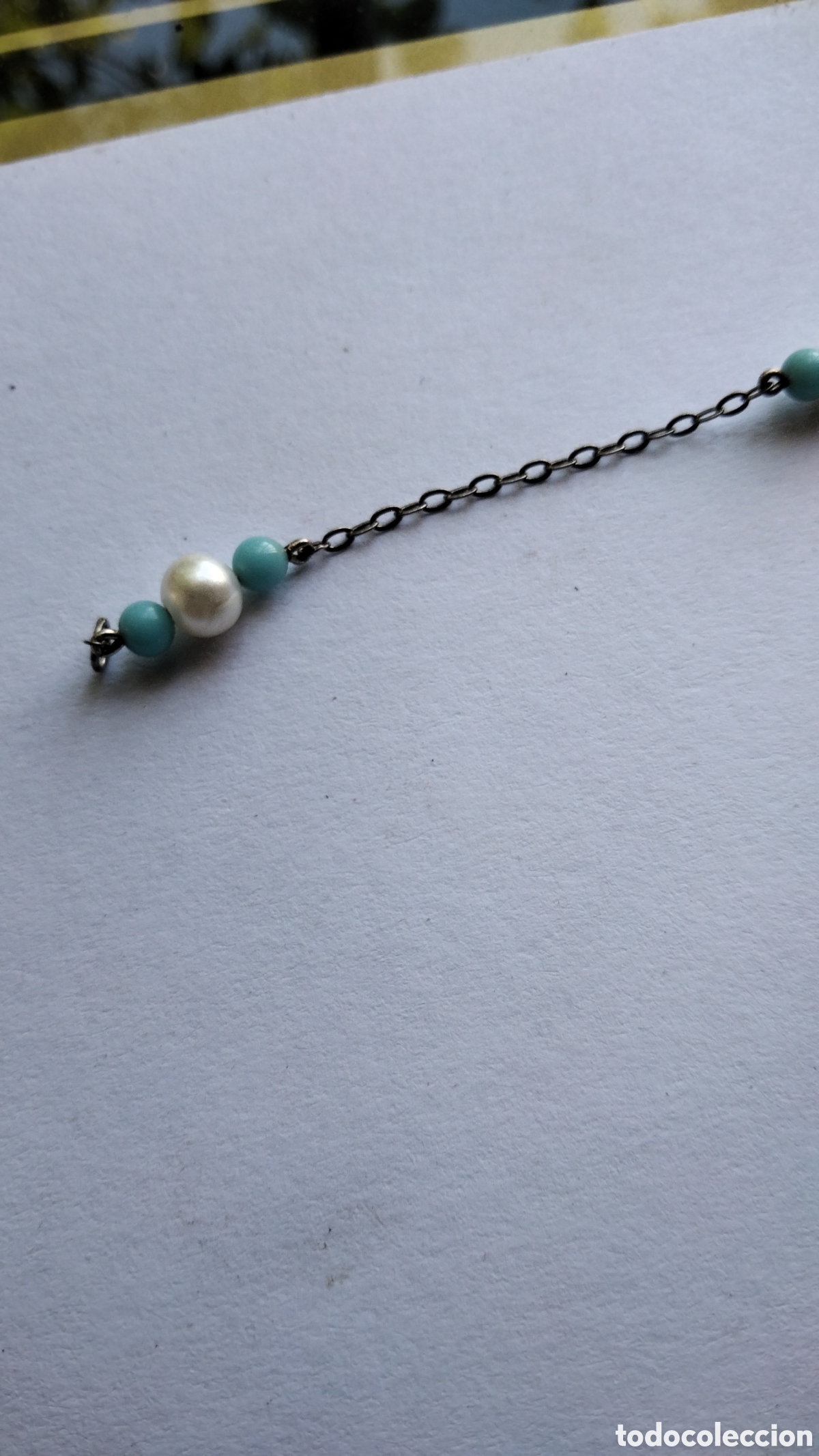 Joyeria: Pulsera de plata con perlitas y turquesitas creadas PERLAS Y TURQUESAS - Foto 4