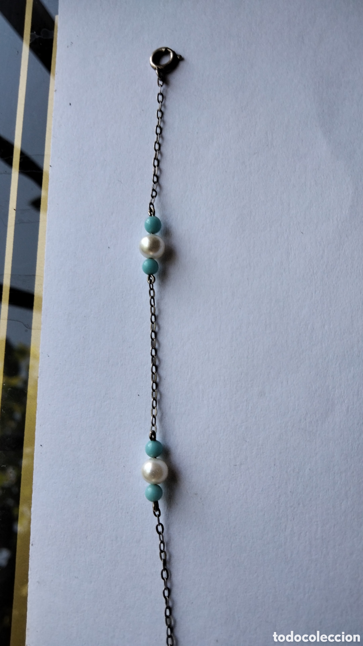 Joyeria: Pulsera de plata con perlitas y turquesitas creadas PERLAS Y TURQUESAS - Foto 5