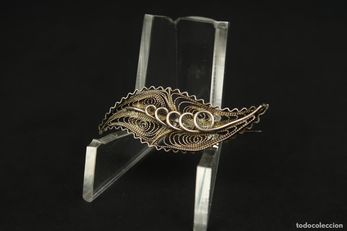 Joyeria: Antiguo Broche de Plata Filigrana - Foto 1