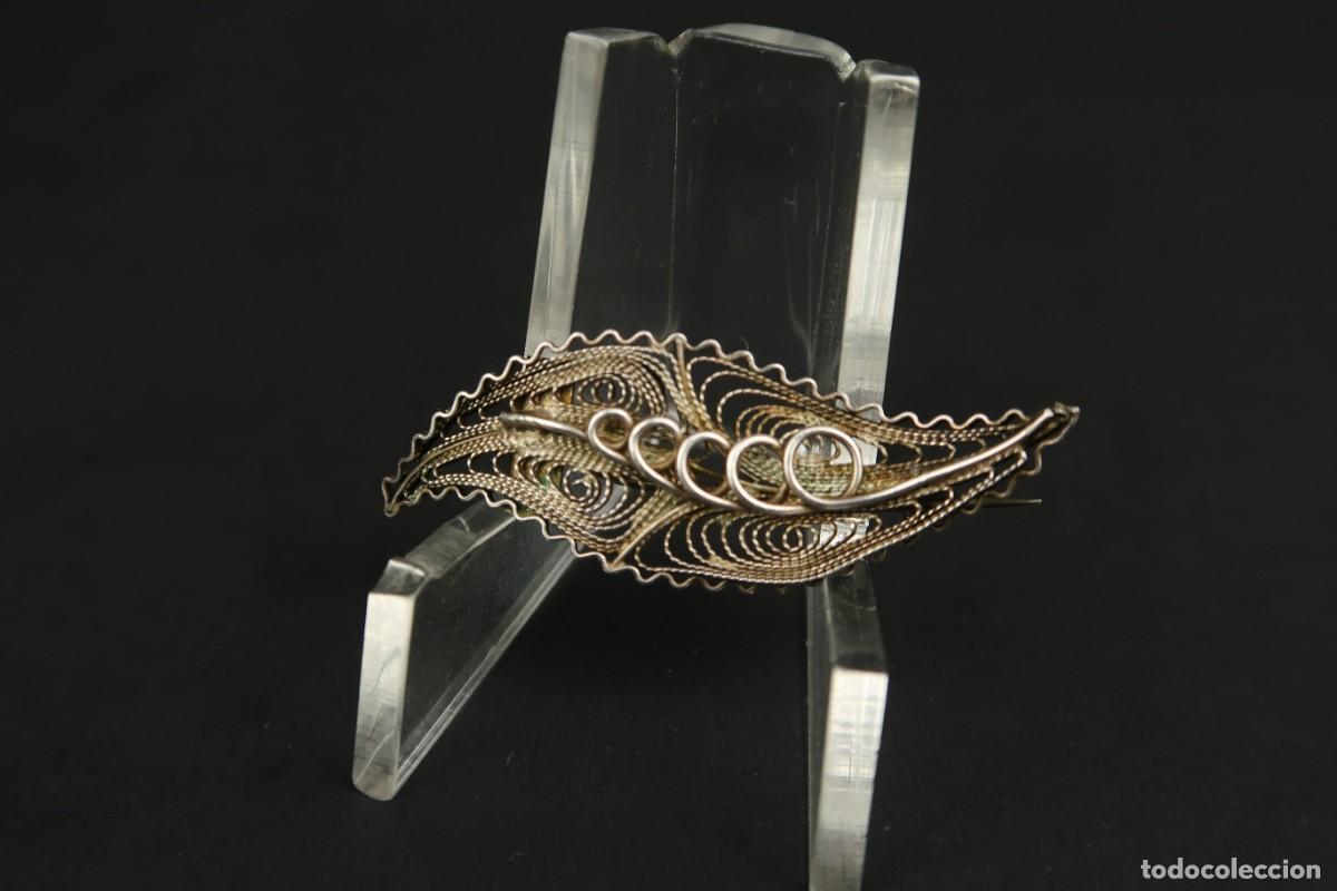 Joyeria: Antiguo Broche de Plata Filigrana - Foto 2