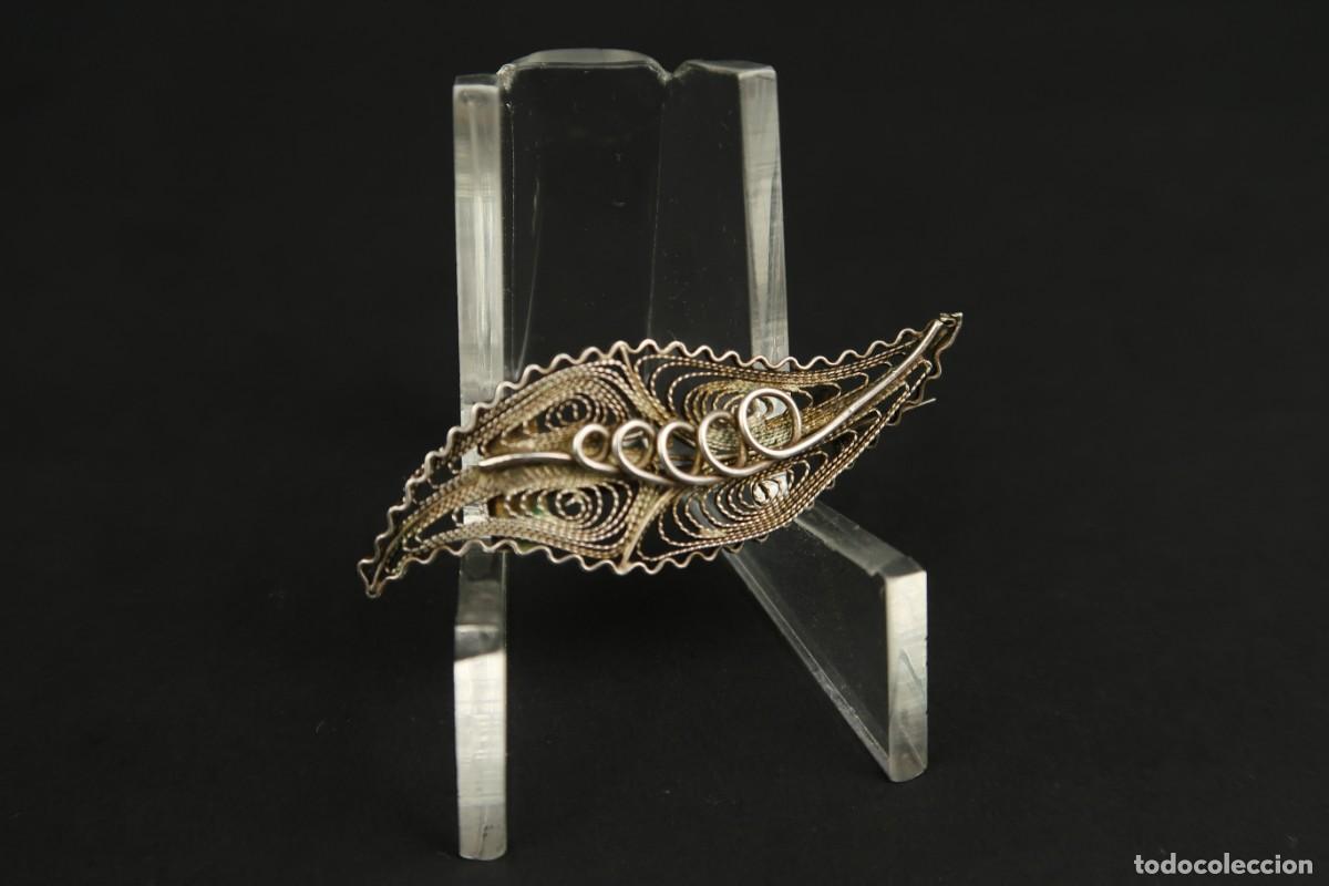 Joyeria: Antiguo Broche de Plata Filigrana - Foto 3