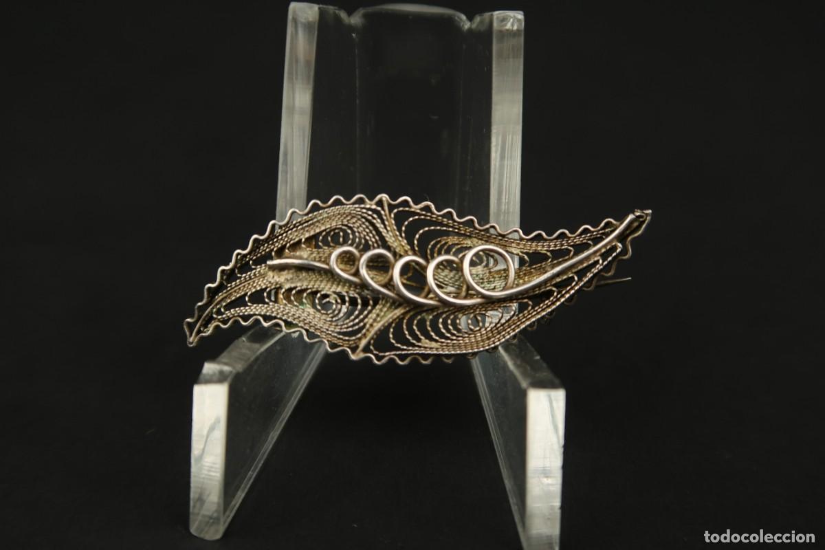 Joyeria: Antiguo Broche de Plata Filigrana - Foto 5