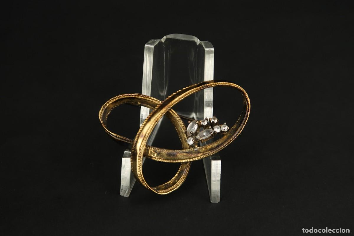 Joyeria: Antiguo Broche de Plata Dorada - Foto 2