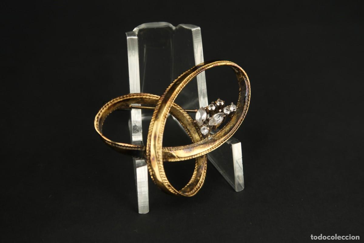 Joyeria: Antiguo Broche de Plata Dorada - Foto 4