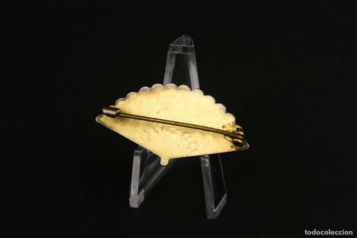 Joyeria: Antiguo Broche Damasquinado Abanico - Foto 6