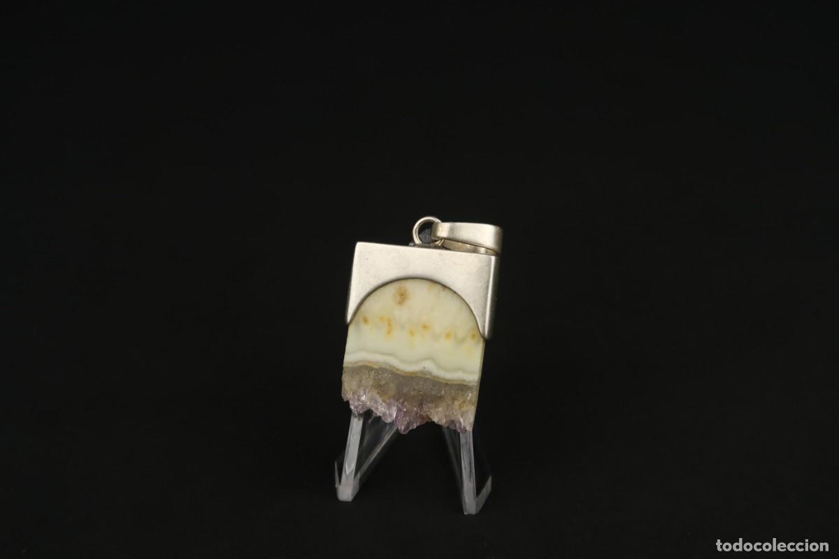 Joyeria: Antiguo Colgante de Plata y &Aacute;gata - Foto 2