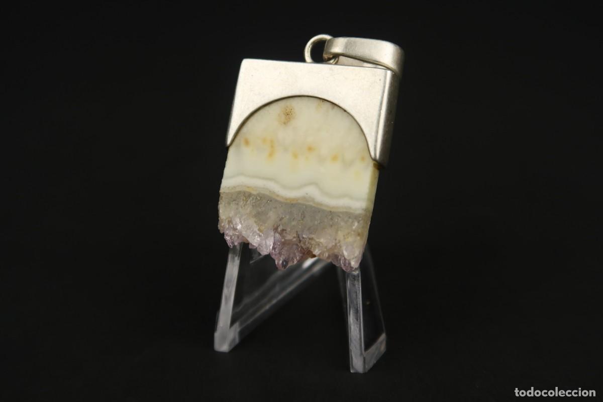 Joyeria: Antiguo Colgante de Plata y &Aacute;gata - Foto 3