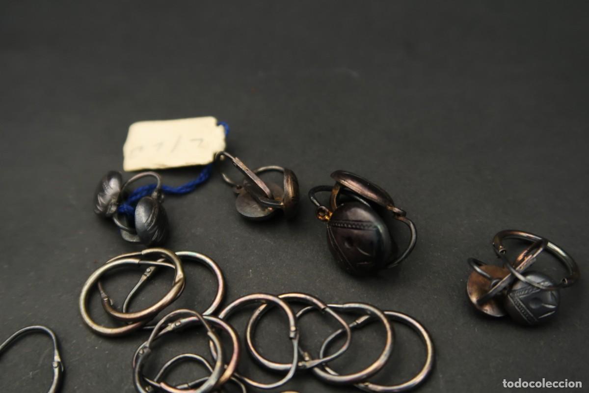 Joyeria: Antiguo Conjunto de Pendientes de Plata - Foto 6