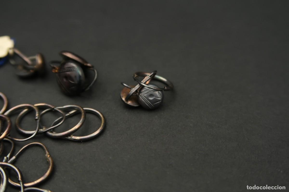 Joyeria: Antiguo Conjunto de Pendientes de Plata - Foto 8