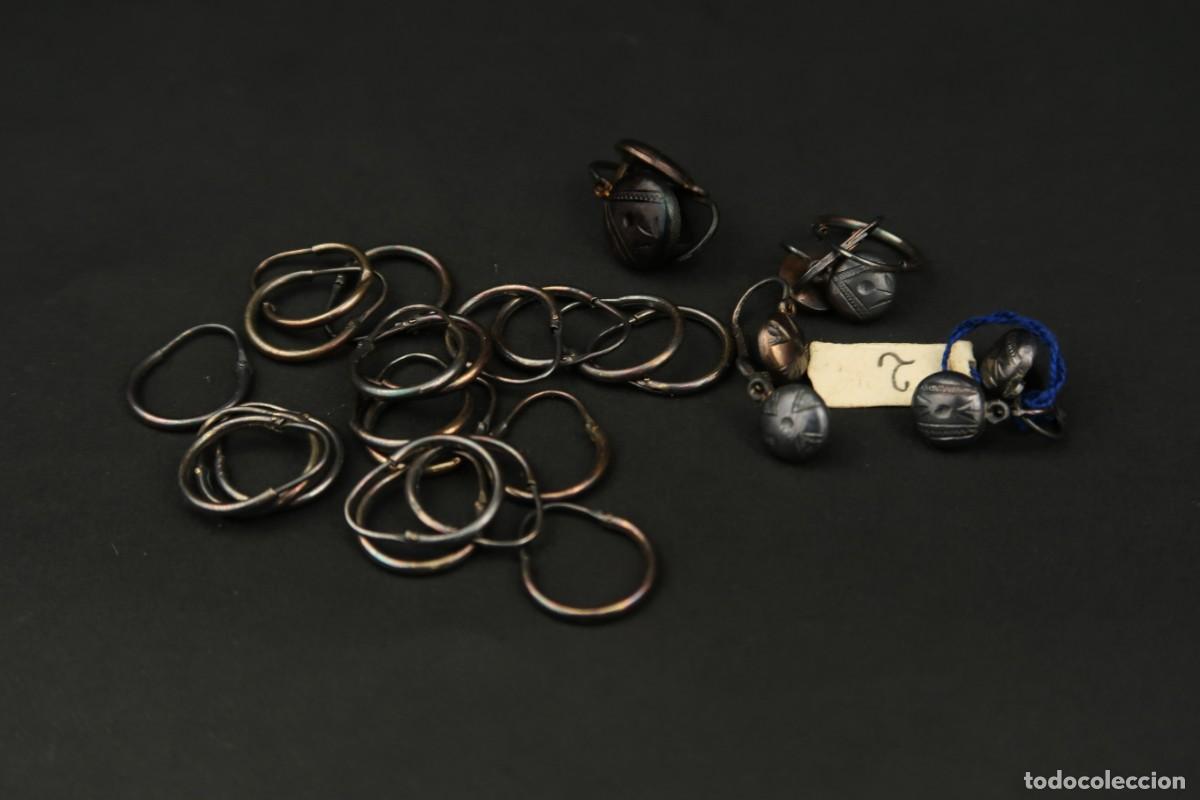Joyeria: Antiguo Conjunto de Pendientes de Plata - Foto 9