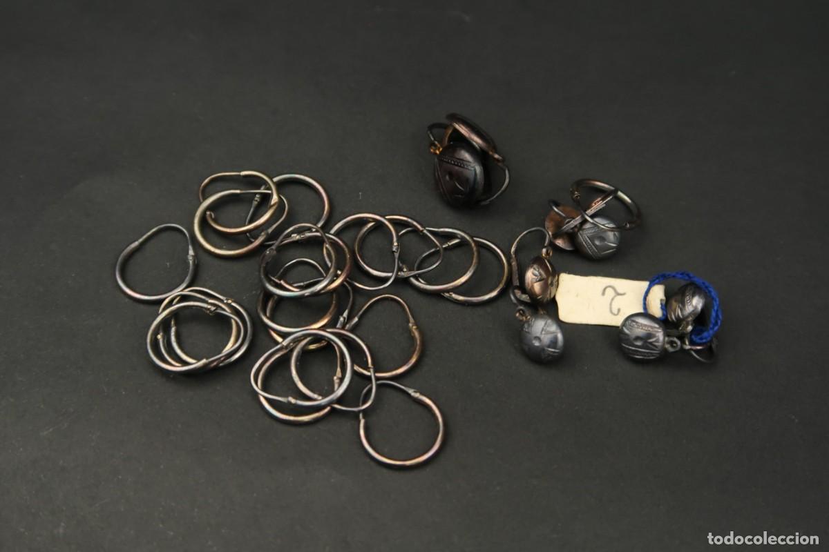 Joyeria: Antiguo Conjunto de Pendientes de Plata - Foto 12