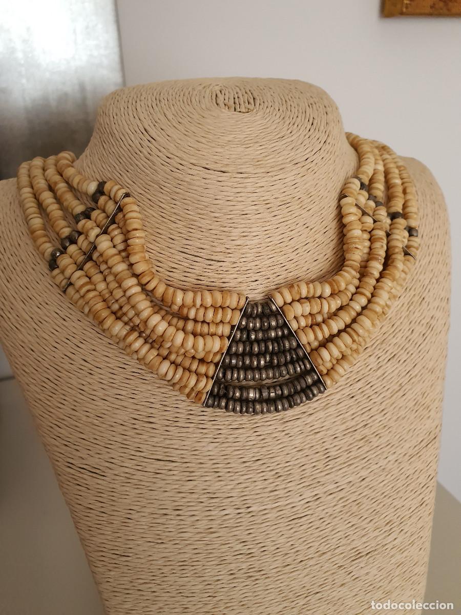 Joyeria: Conjunto collar y pendientes. &Eacute;tnico. Hueso - Foto 6