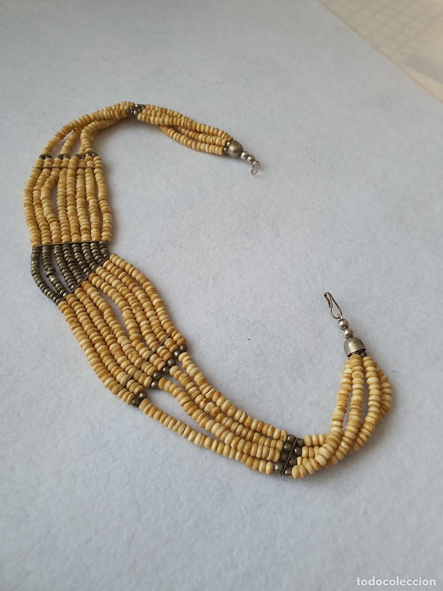 Joyeria: Conjunto collar y pendientes. &Eacute;tnico. Hueso - Foto 2