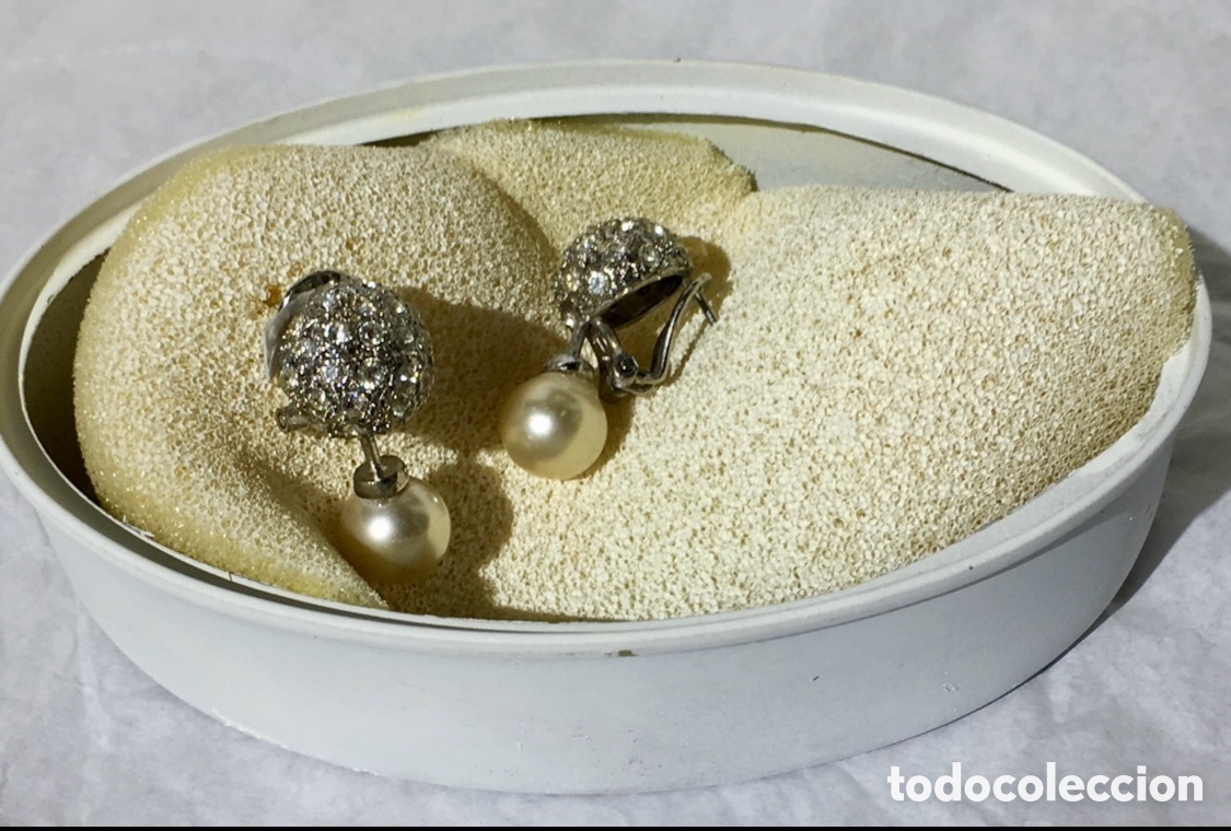 Joyeria: Pendientes. Plata, perla y circonitas. - Foto 1