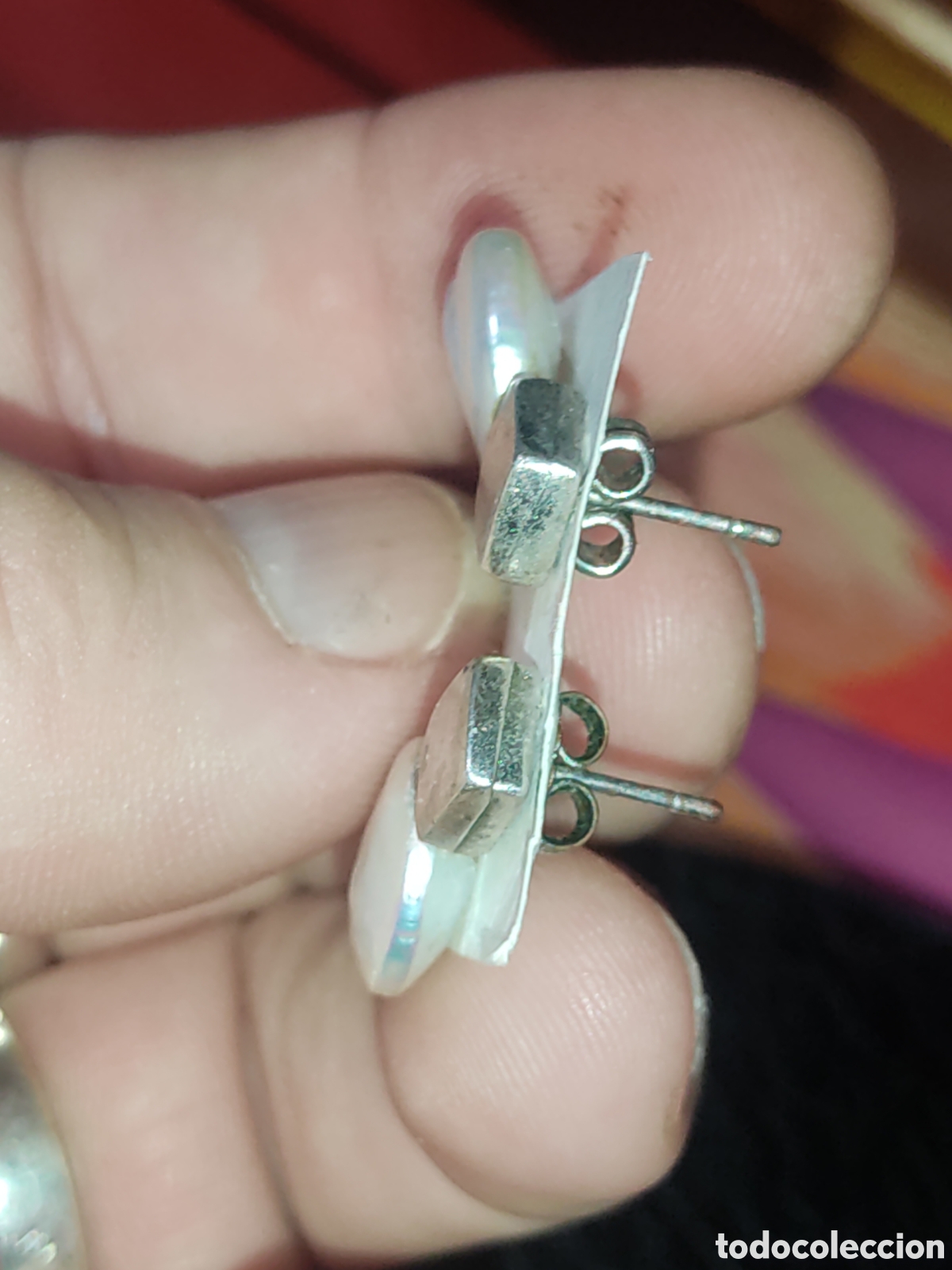 Joyeria: Pendientes de plata 925 y perlas.Vintage. - Foto 6