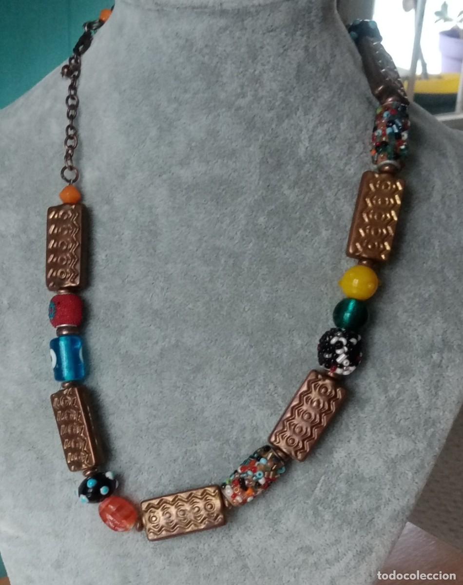 Joyeria: COLLAR COLORIDO DE LAT&Oacute;N Y CRISTAL - Foto 1