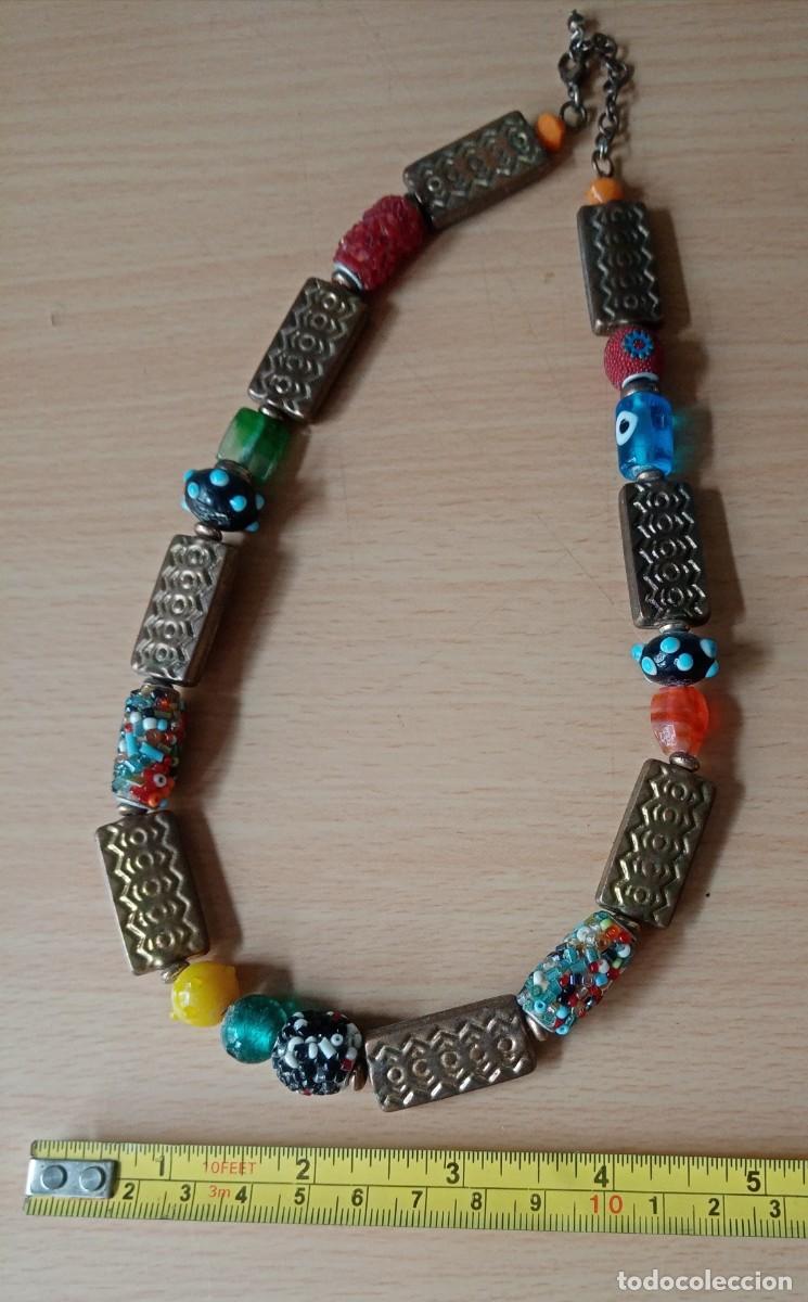 Joyeria: COLLAR COLORIDO DE LAT&Oacute;N Y CRISTAL - Foto 2