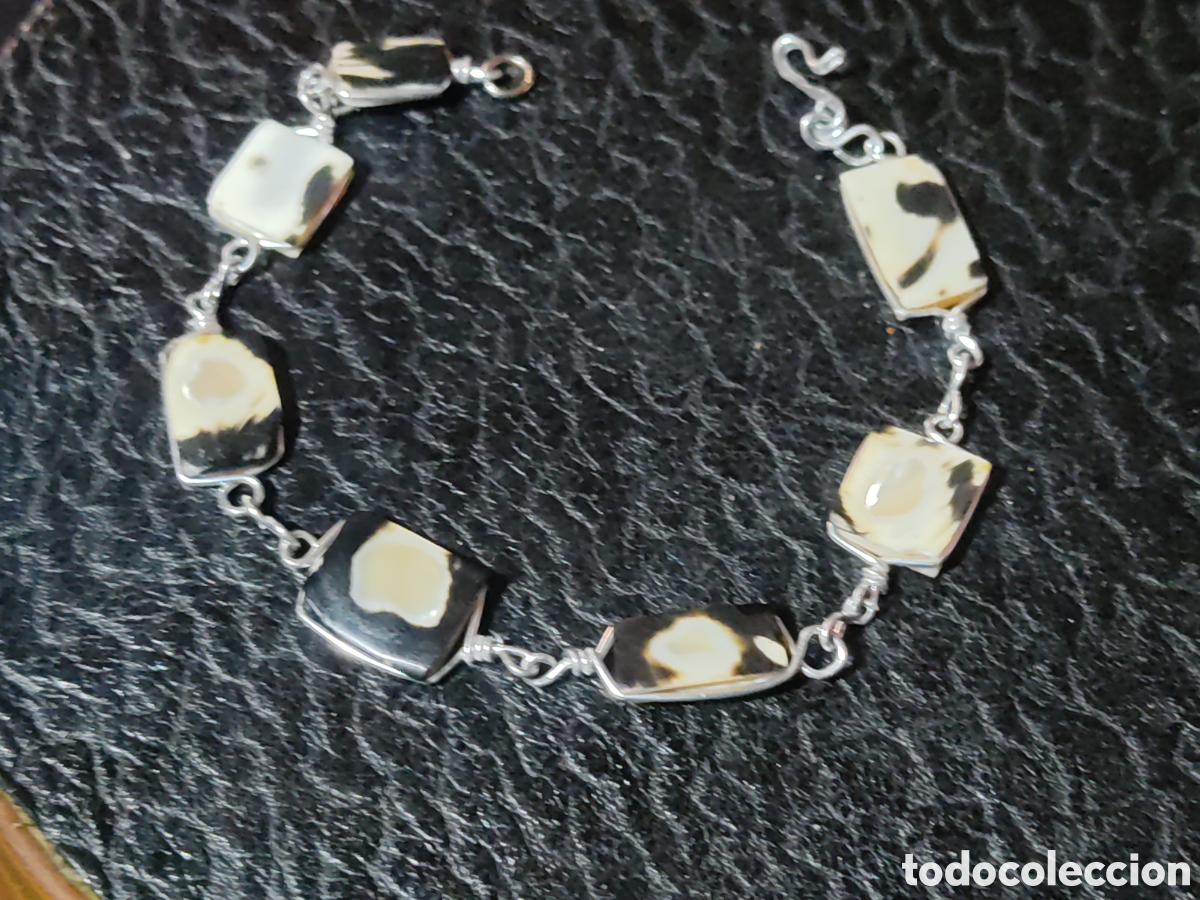 Joyeria: Pulsera artesanal de concha de nacar.Vintage. - Foto 1