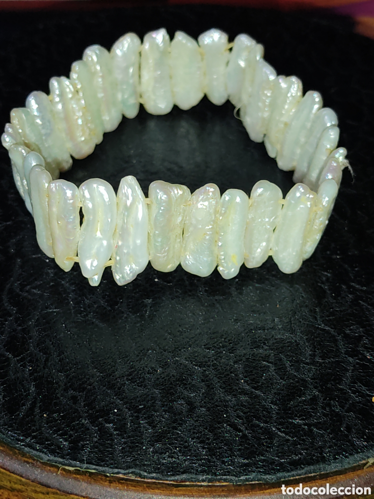 Joyeria: Pulsera de perlas barrocas alargadas.Vintage. - Foto 2