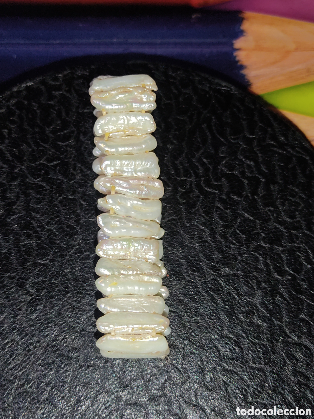 Joyeria: Pulsera de perlas barrocas alargadas.Vintage. - Foto 4