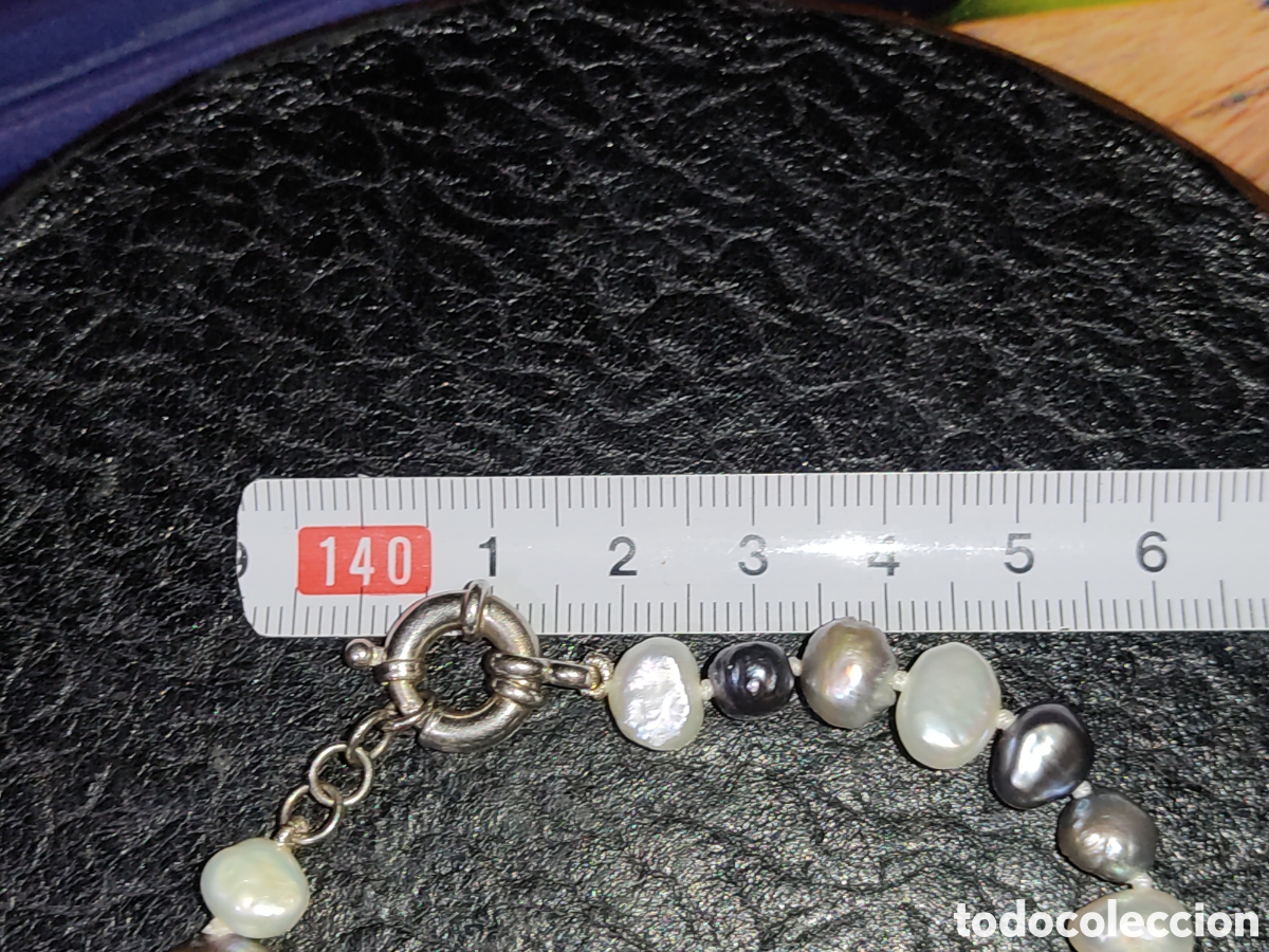 Joyeria: Pulsera de perlas variadas y plata 925.Vintage - Foto 5