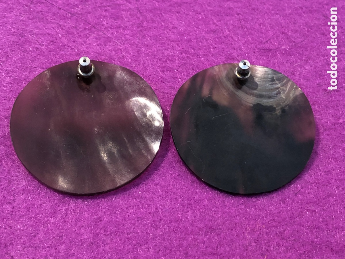 Joyeria: Antiguos pendientes de nacar (L9) - Foto 2