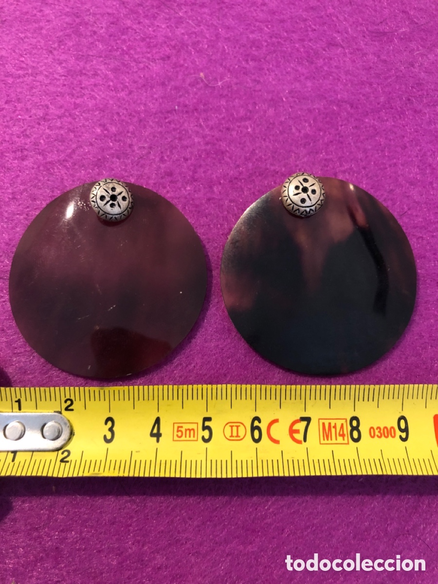Joyeria: Antiguos pendientes de nacar (L9) - Foto 3