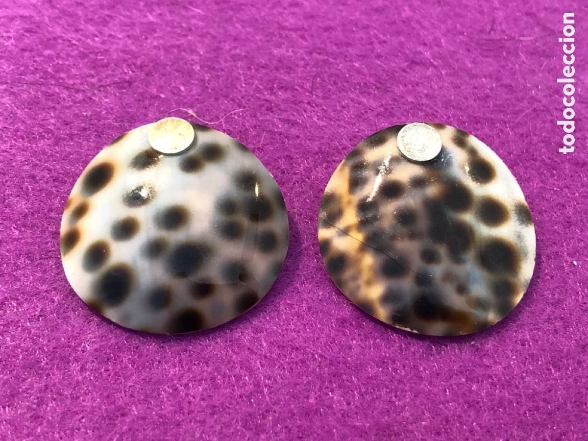 Joyeria: Pendientes de nacar antiguos (L9) - Foto 1