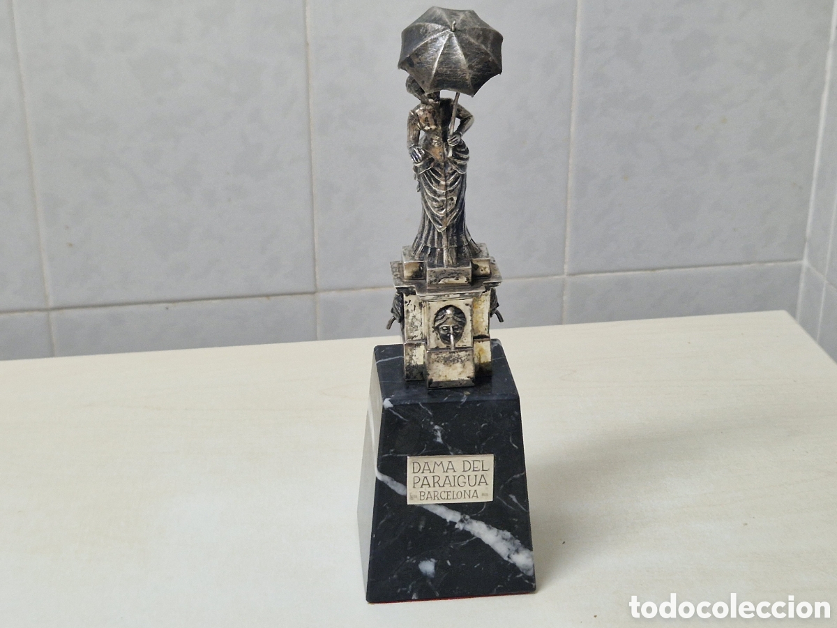 Joyeria: FIGURA DE MUJER CON PARAGUAS PLATA - Foto 5