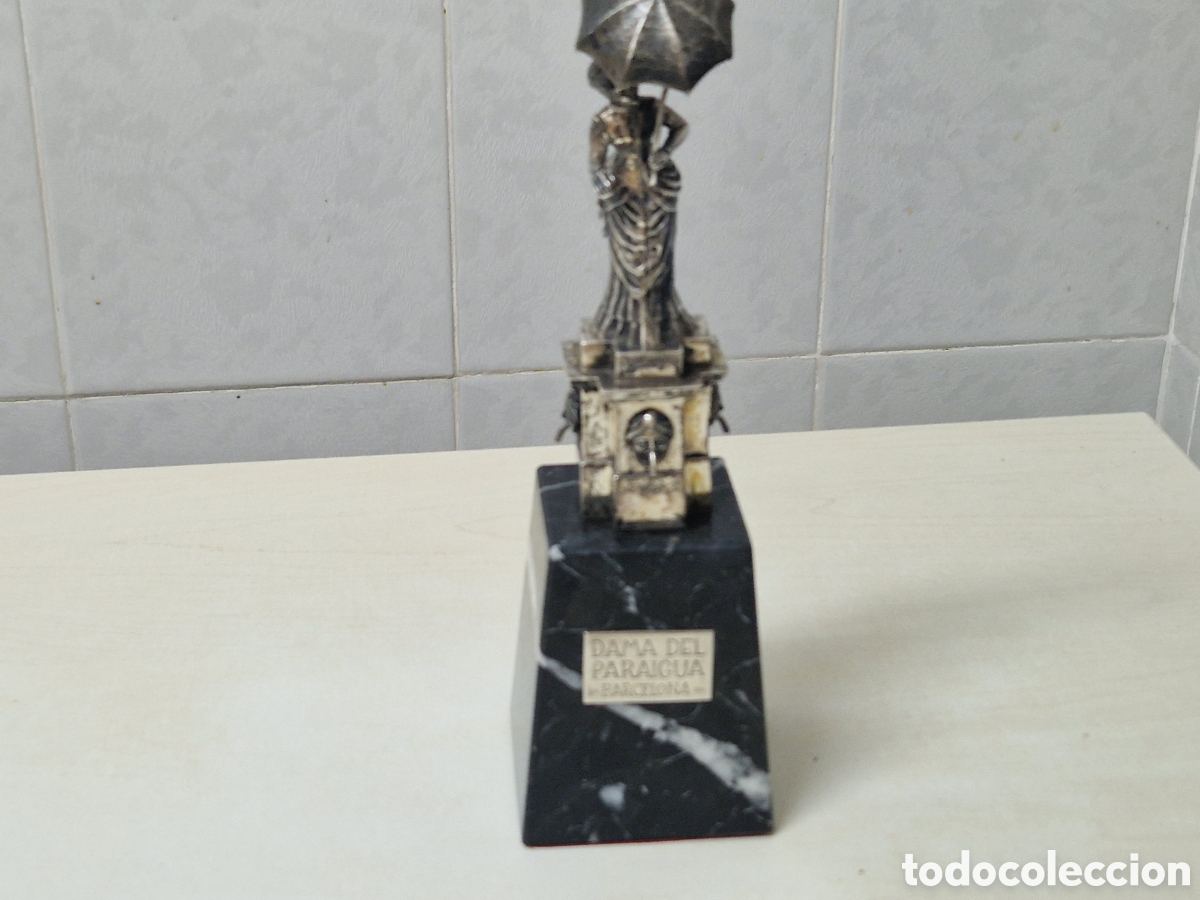 Joyeria: FIGURA DE MUJER CON PARAGUAS PLATA - Foto 6