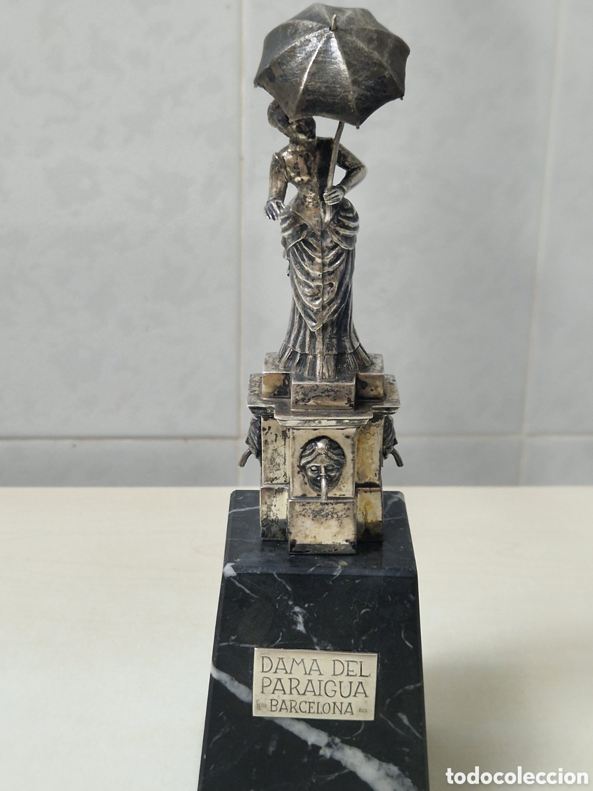 Joyeria: FIGURA DE MUJER CON PARAGUAS PLATA - Foto 8