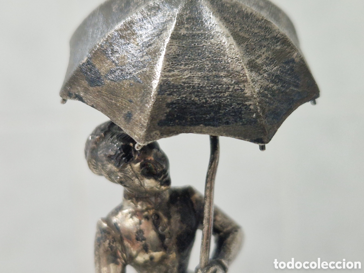 Joyeria: FIGURA DE MUJER CON PARAGUAS PLATA - Foto 13