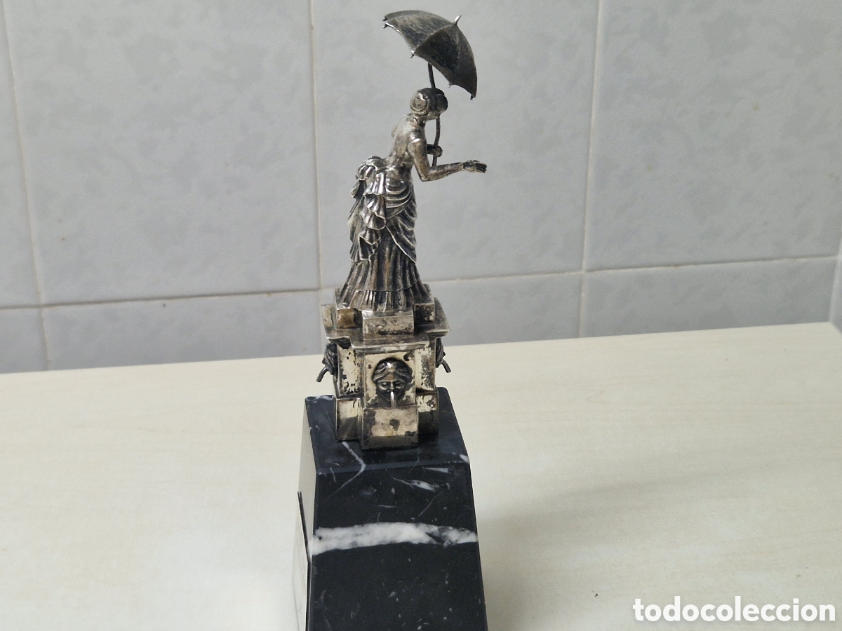 Joyeria: FIGURA DE MUJER CON PARAGUAS PLATA - Foto 14
