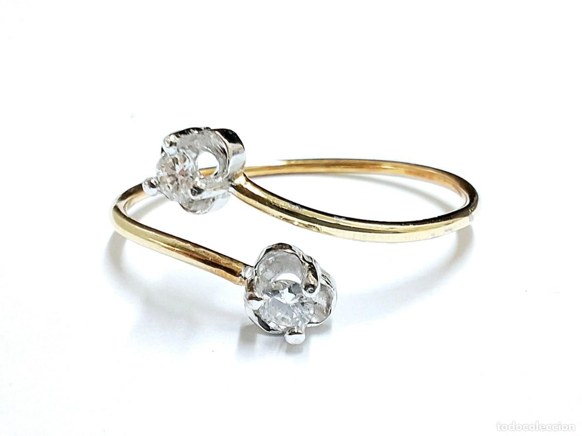 Joyeria: FINA Y ORIGINAL SORTIJA DE ORO Y BRILLANTES - Foto 2