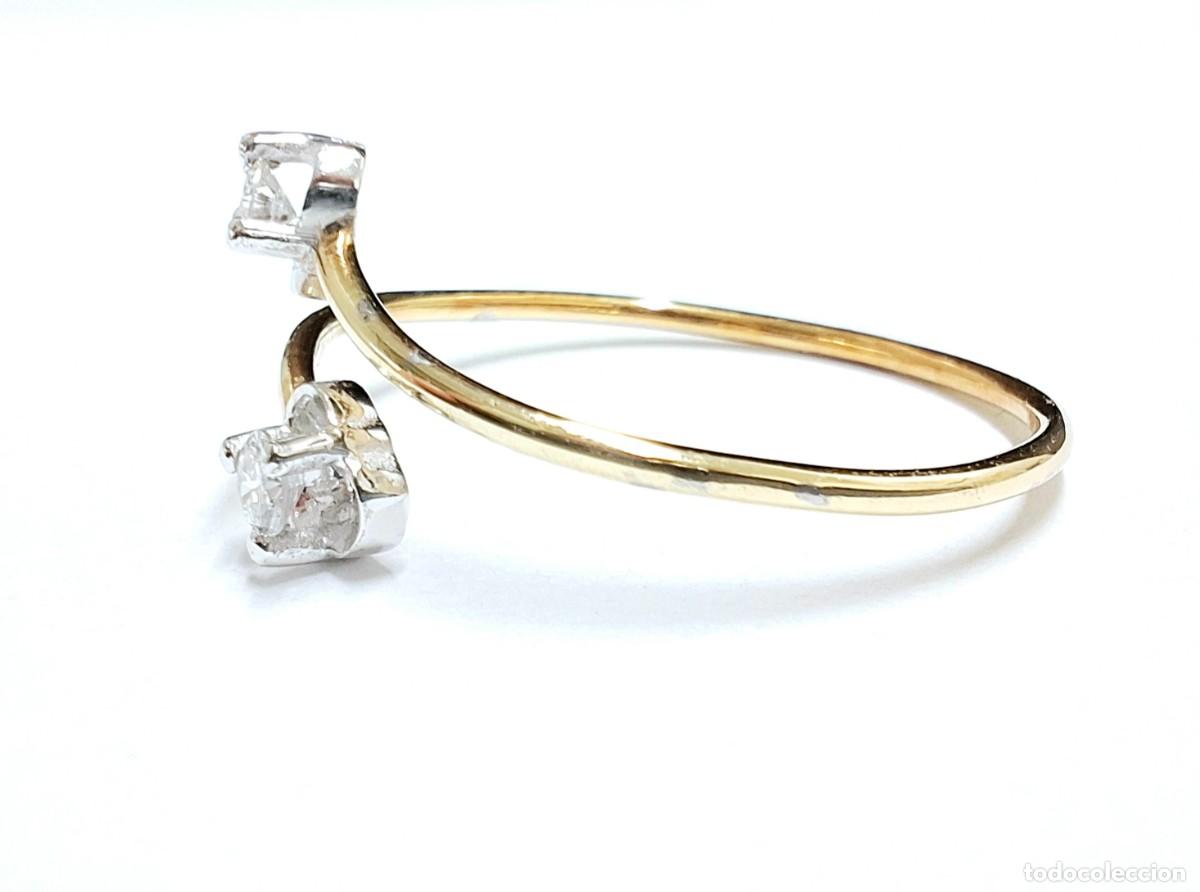 Joyeria: FINA Y ORIGINAL SORTIJA DE ORO Y BRILLANTES - Foto 3