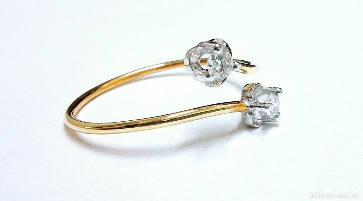 Joyeria: FINA Y ORIGINAL SORTIJA DE ORO Y BRILLANTES - Foto 4