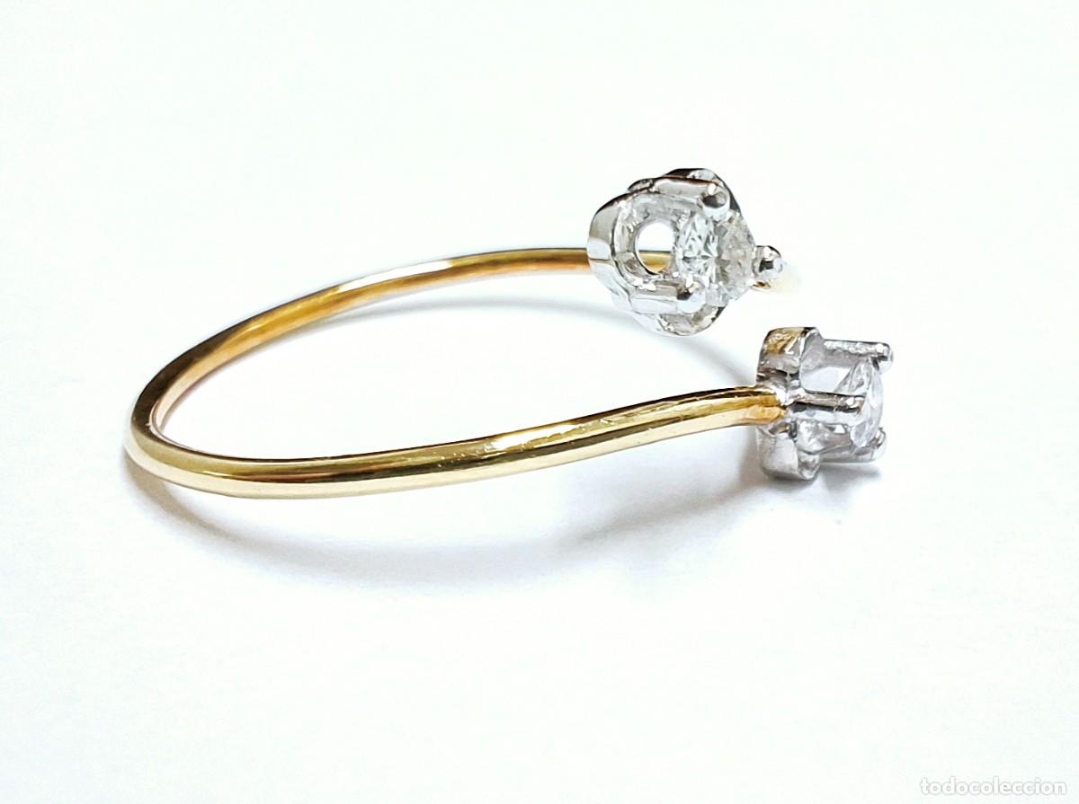 Joyeria: FINA Y ORIGINAL SORTIJA DE ORO Y BRILLANTES - Foto 5