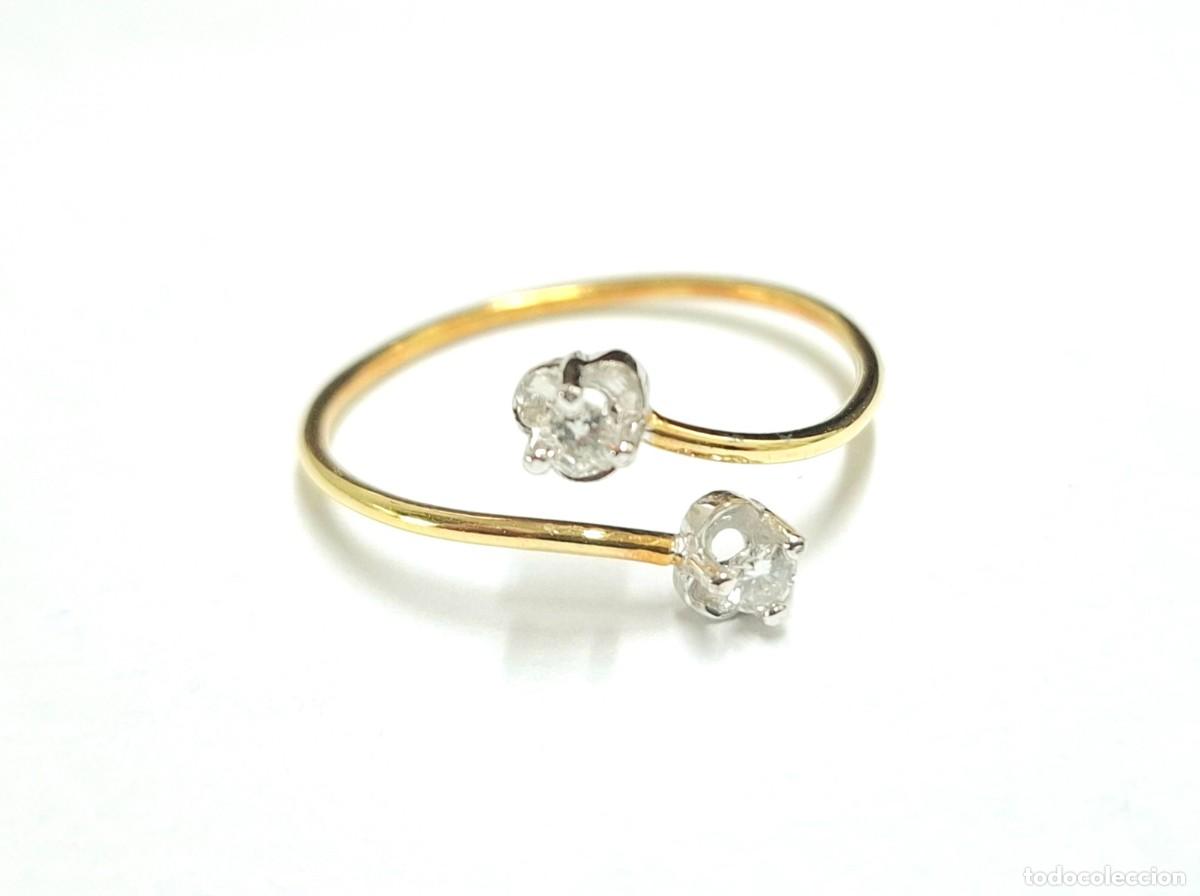 Joyeria: FINA Y ORIGINAL SORTIJA DE ORO Y BRILLANTES - Foto 7