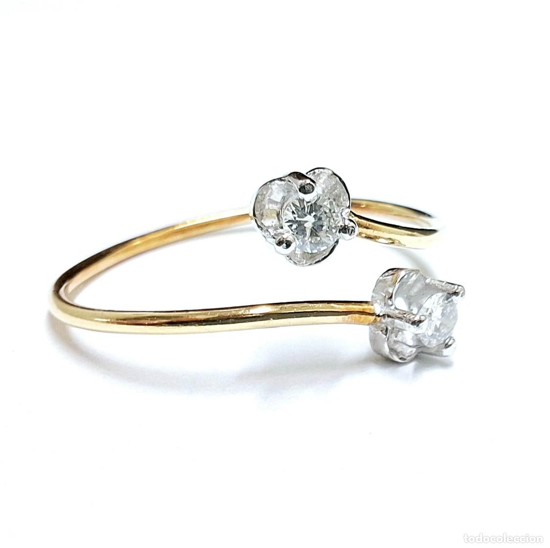 Joyeria: FINA Y ORIGINAL SORTIJA DE ORO Y BRILLANTES - Foto 10