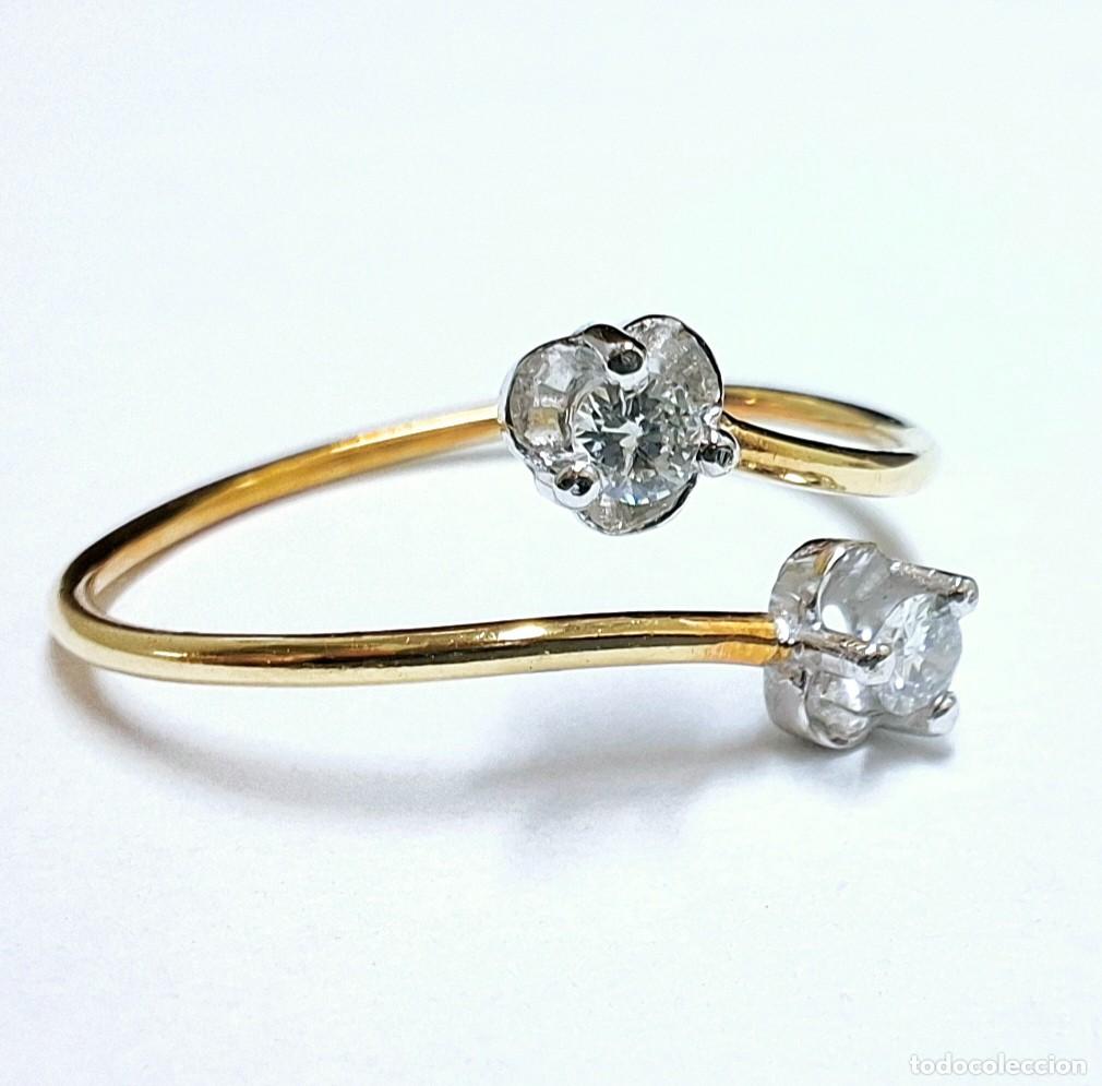 Joyeria: FINA Y ORIGINAL SORTIJA DE ORO Y BRILLANTES - Foto 11