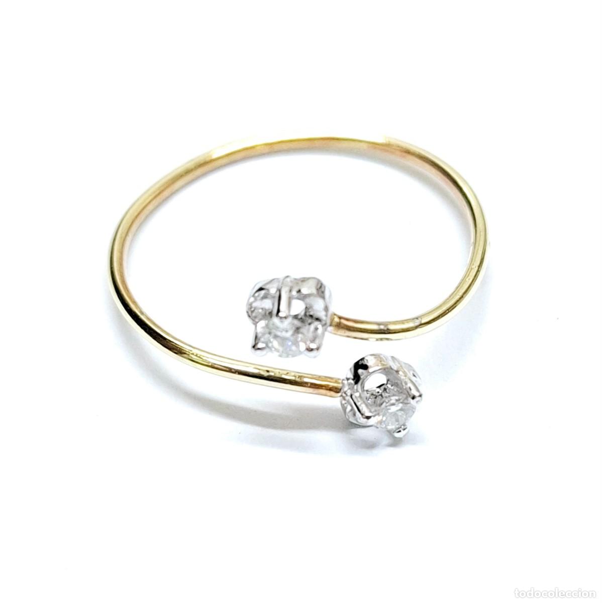 Joyeria: FINA Y ORIGINAL SORTIJA DE ORO Y BRILLANTES - Foto 12