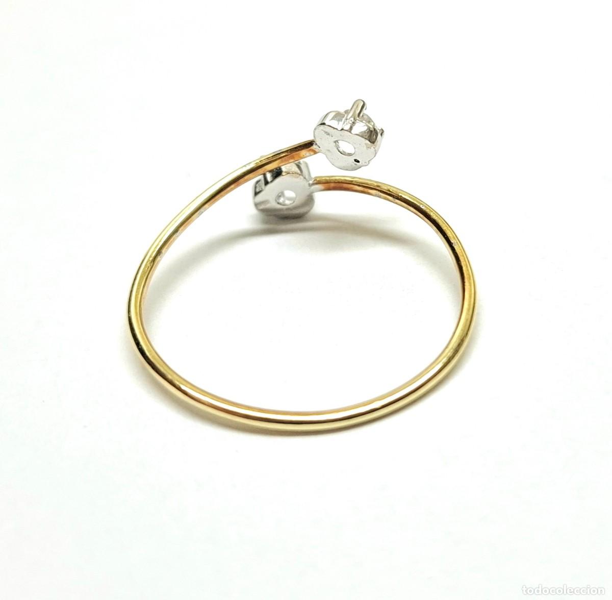 Joyeria: FINA Y ORIGINAL SORTIJA DE ORO Y BRILLANTES - Foto 13