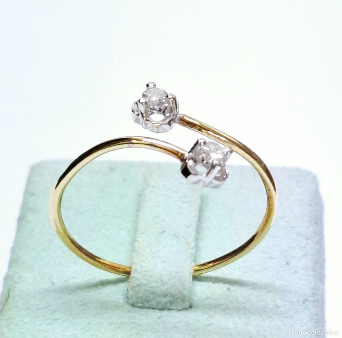 Joyeria: FINA Y ORIGINAL SORTIJA DE ORO Y BRILLANTES - Foto 14
