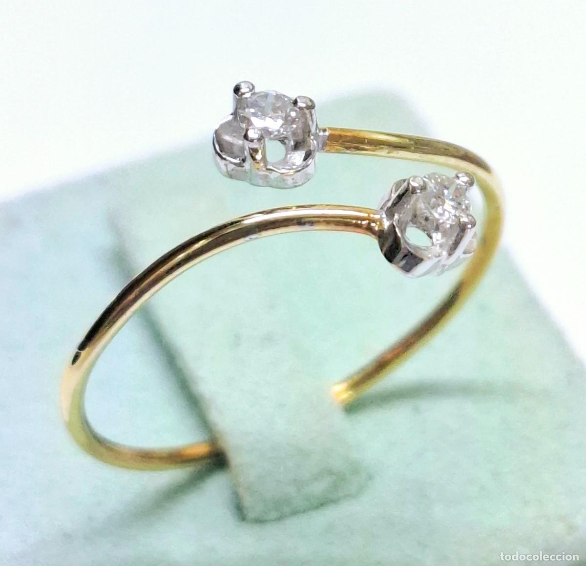 Joyeria: FINA Y ORIGINAL SORTIJA DE ORO Y BRILLANTES - Foto 15