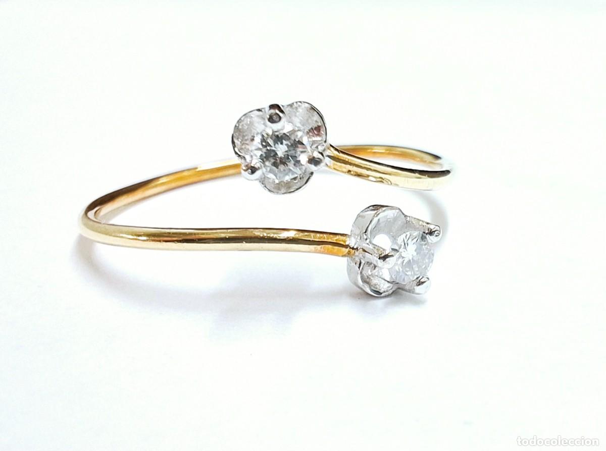 Joyeria: FINA Y ORIGINAL SORTIJA DE ORO Y BRILLANTES - Foto 17
