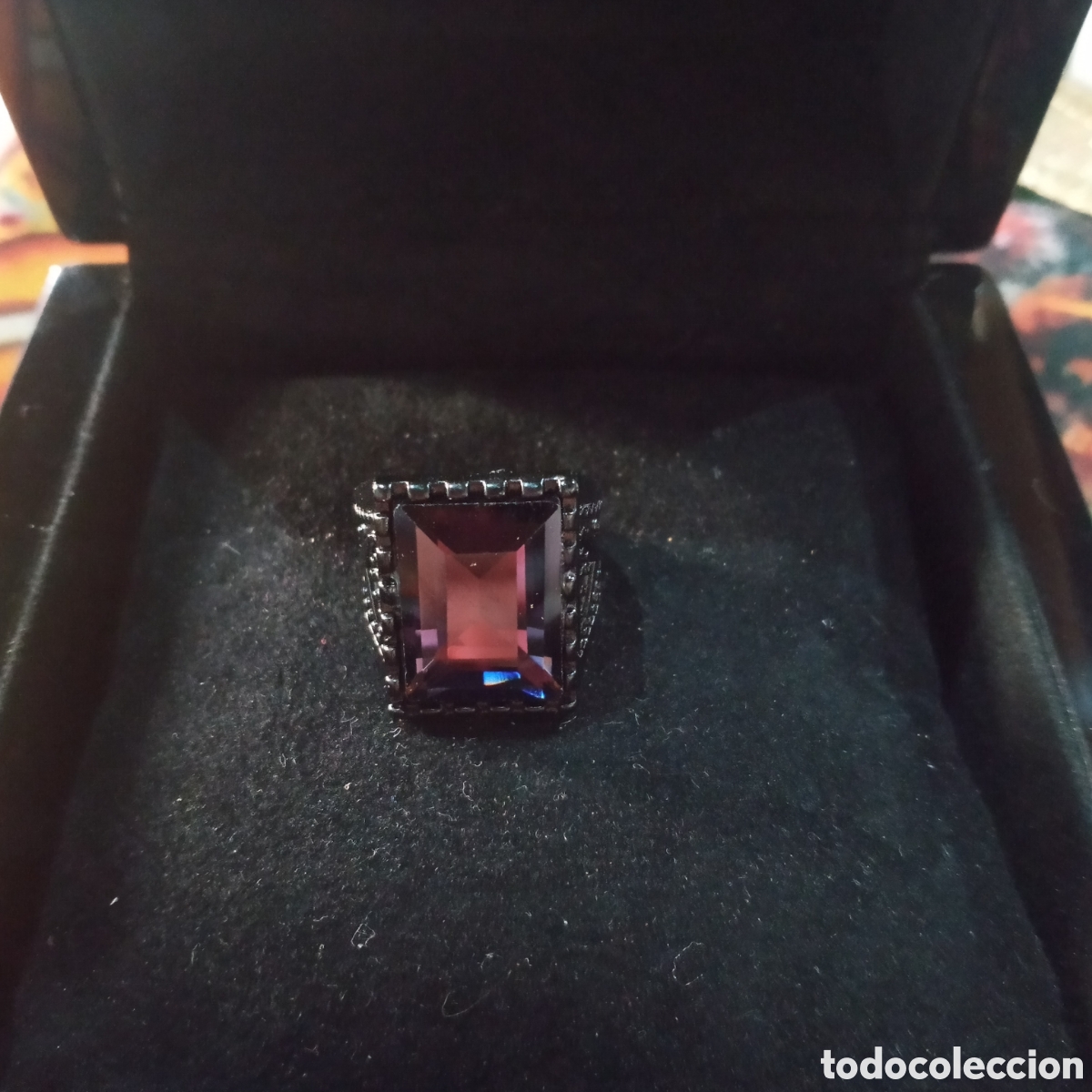 Joyeria: ANILLO CON PIEDRA TIPO AMATISTA. - Foto 2